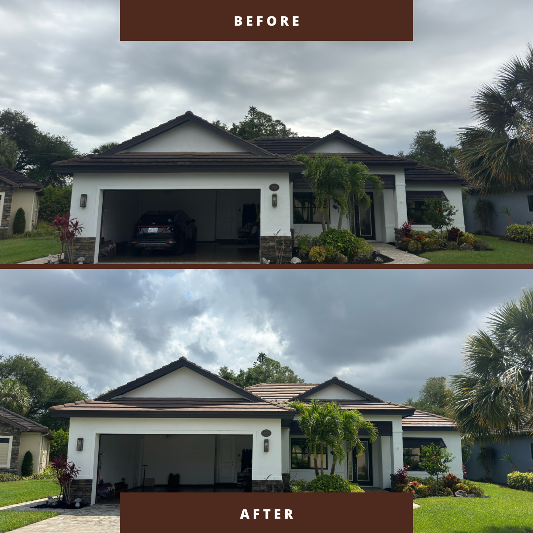 Professional Roof Washing Transformation in Bonita Springs, Florida